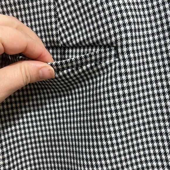 Ann Taylor Devin Gingham Pants Size 8 Black White Stretch Workwear Preppy Chic - Picture 5 of 8